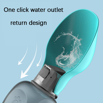 800ml Dogs Portable Water Bottle. Leakproof Pet Foldable Drinking Bowl.