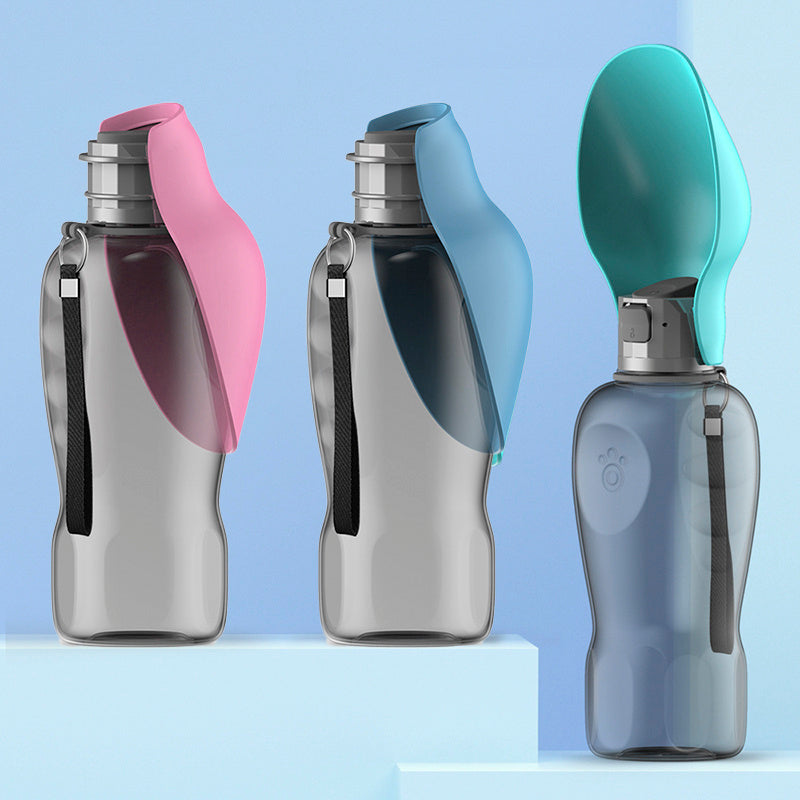 800ml Dogs Portable Water Bottle. Leakproof Pet Foldable Drinking Bowl.
